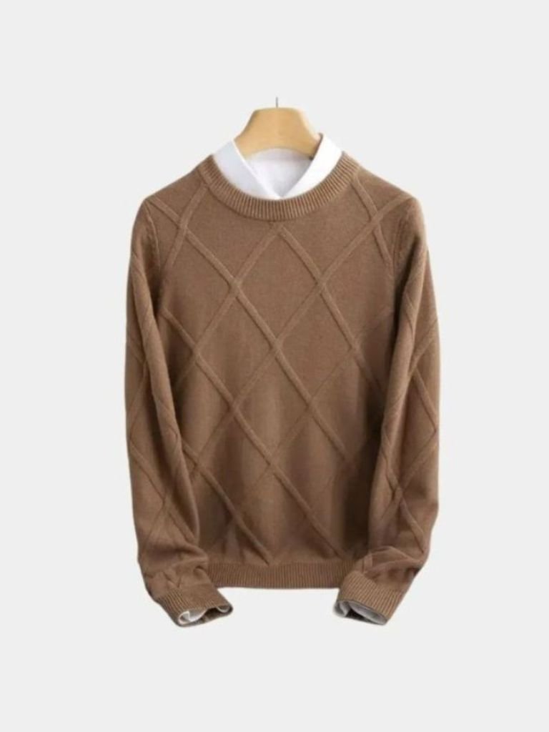 Pullover girocollo in cashmere a rombi Blanchet - Aurelio Club