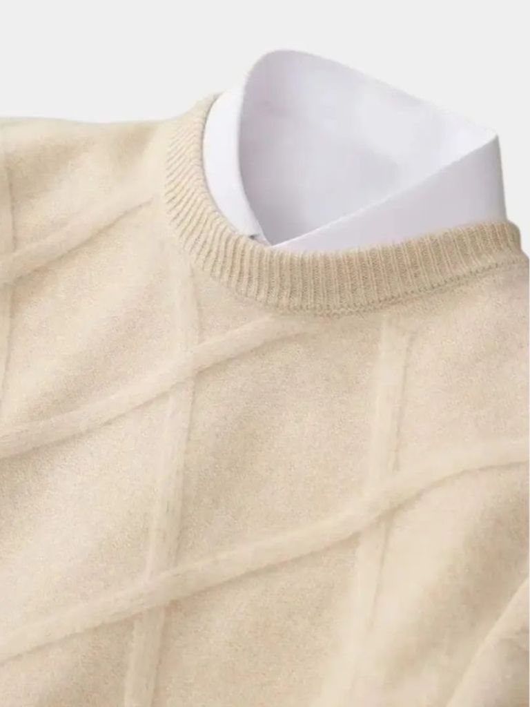 Pullover girocollo in cashmere a rombi Blanchet - Aurelio Club