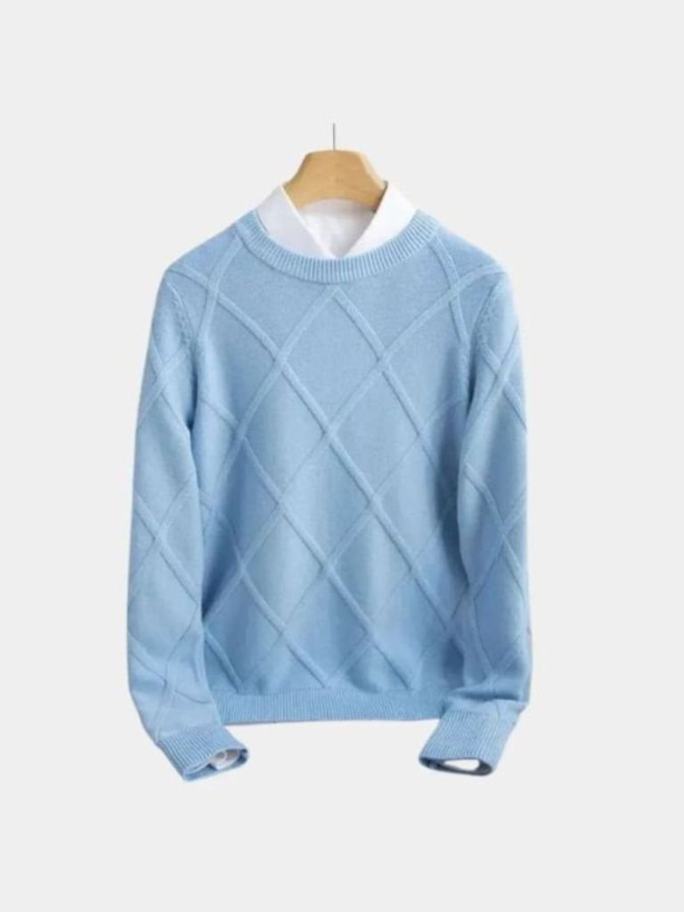 Pullover girocollo in cashmere a rombi Blanchet - Aurelio Club