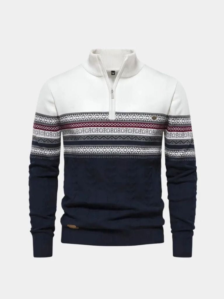Pullover in maglia con mezza zip - Aurelio Club