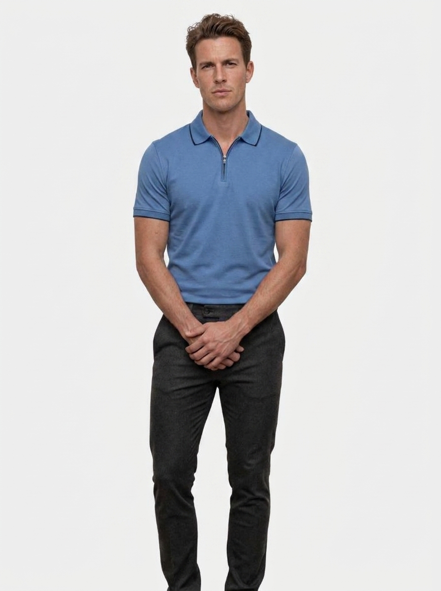 Polo Regis con zip corta - Aurelio Club