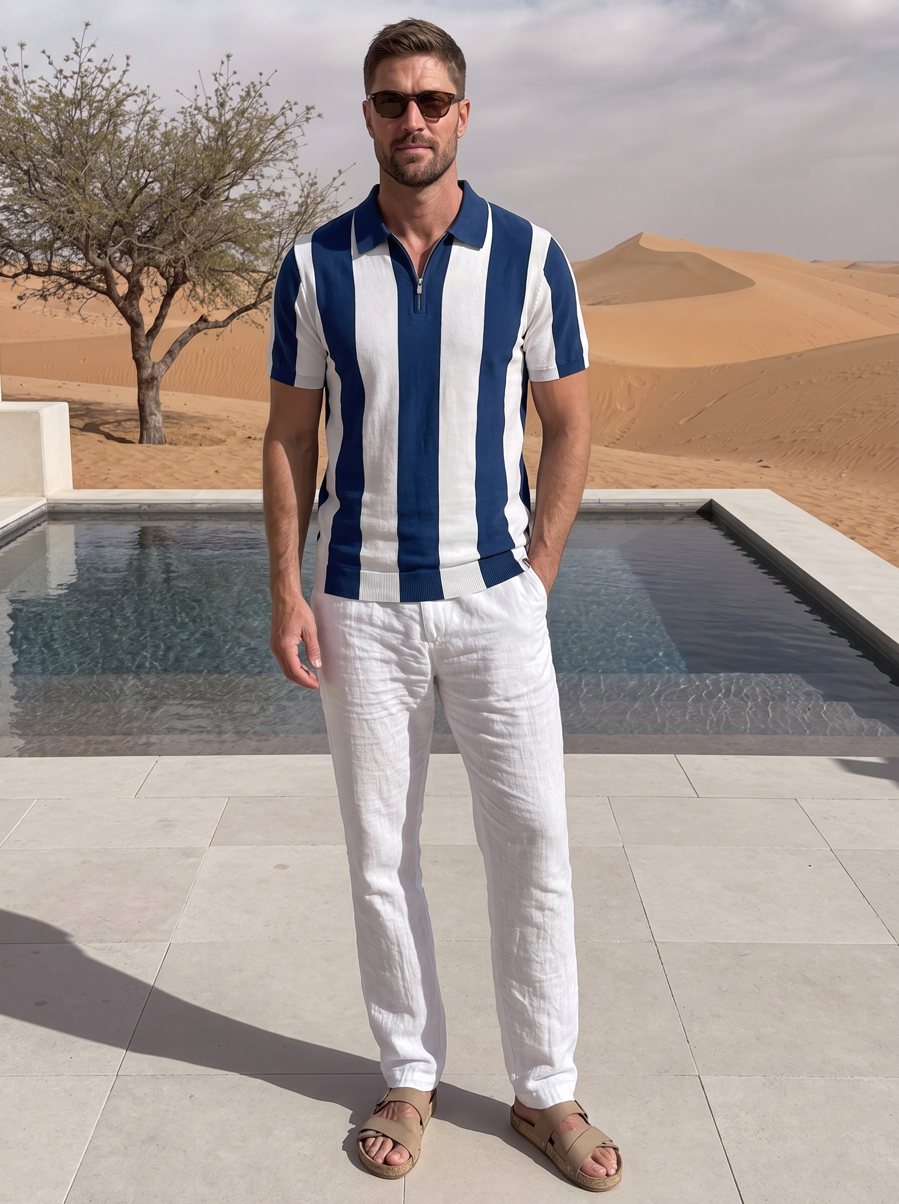 Polo con motivo a righe Classic - Aurelio Club