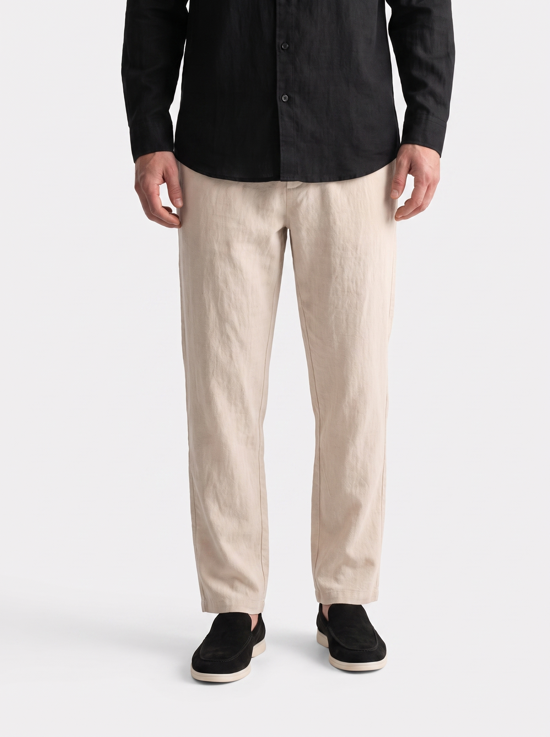 Completo Noire con camicia, pantaloni e mocassini - Aurelio Club