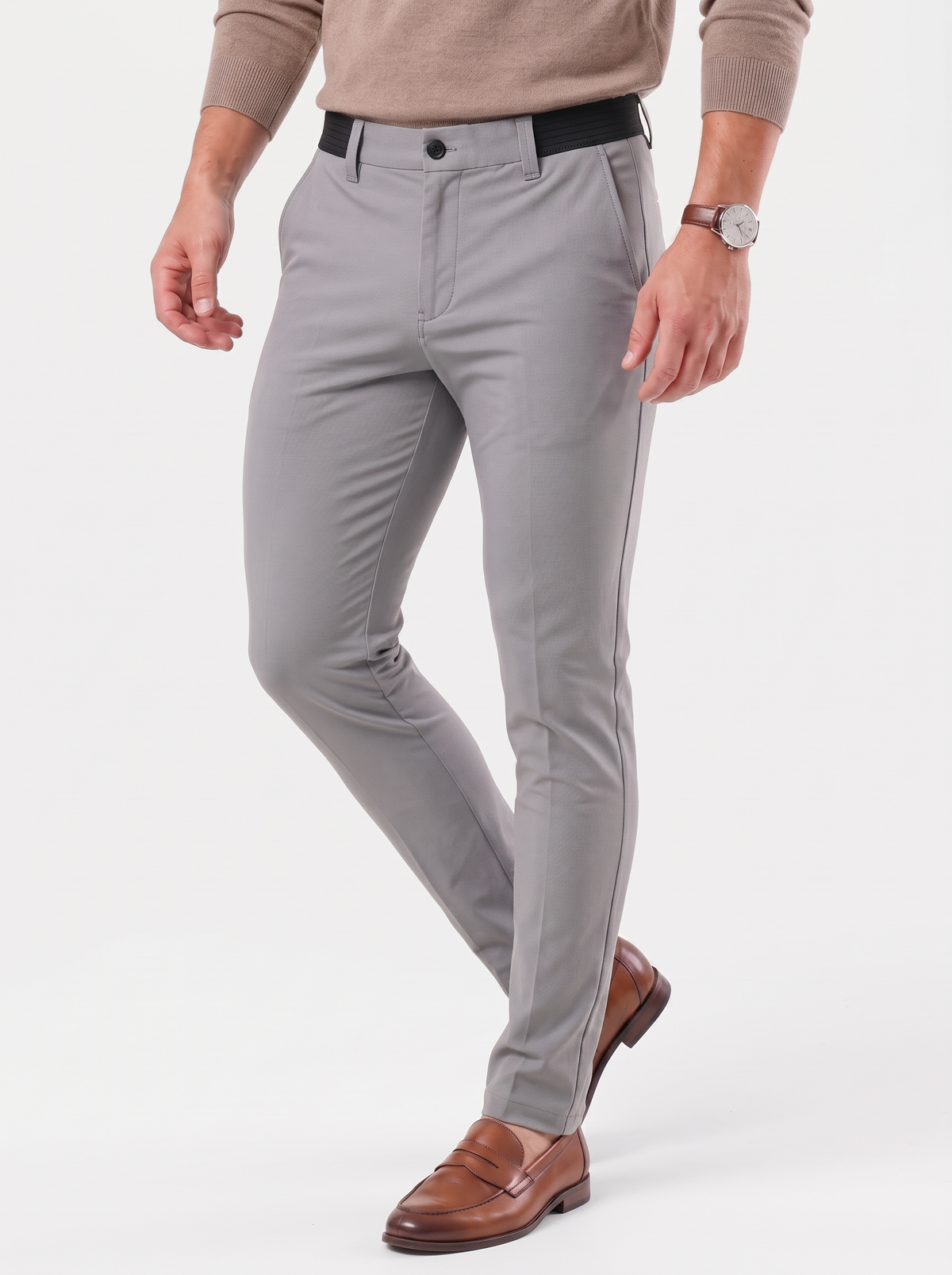 Pantaloni slim in tessuto elasticizzato - Aurelio Club