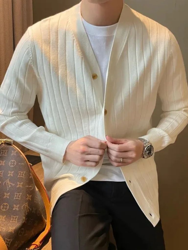 Cardigan a righe con vestibilità rilassata - Aurelio Club