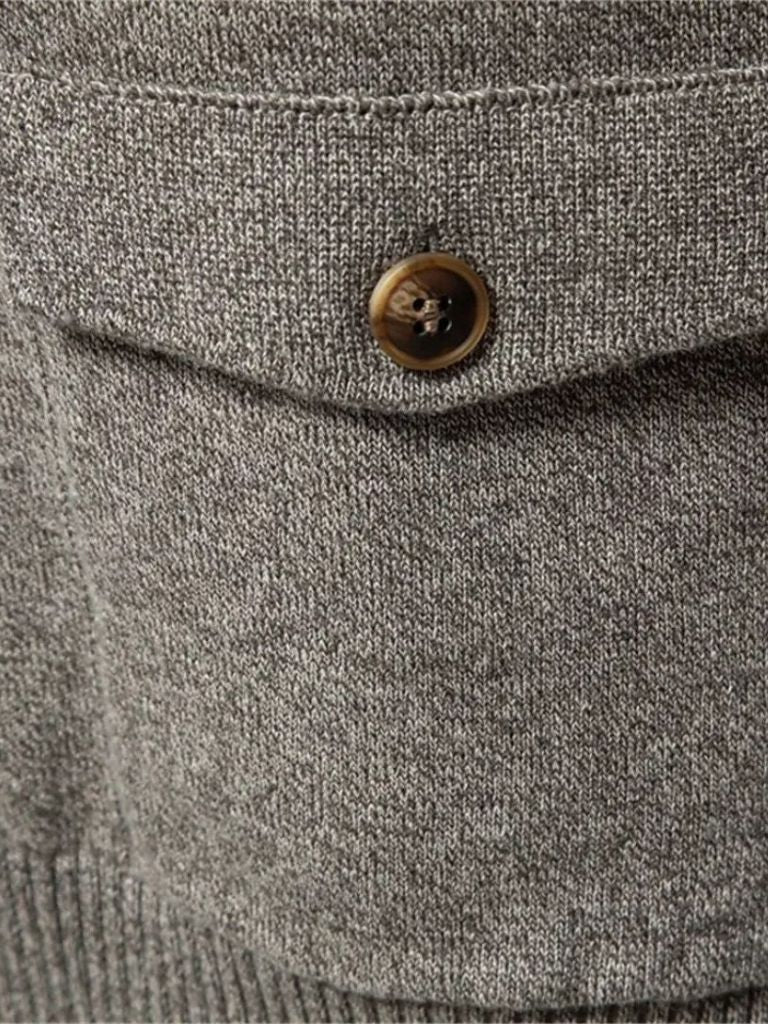 Cardigan in misto cotone con collo alto - Aurelio Club