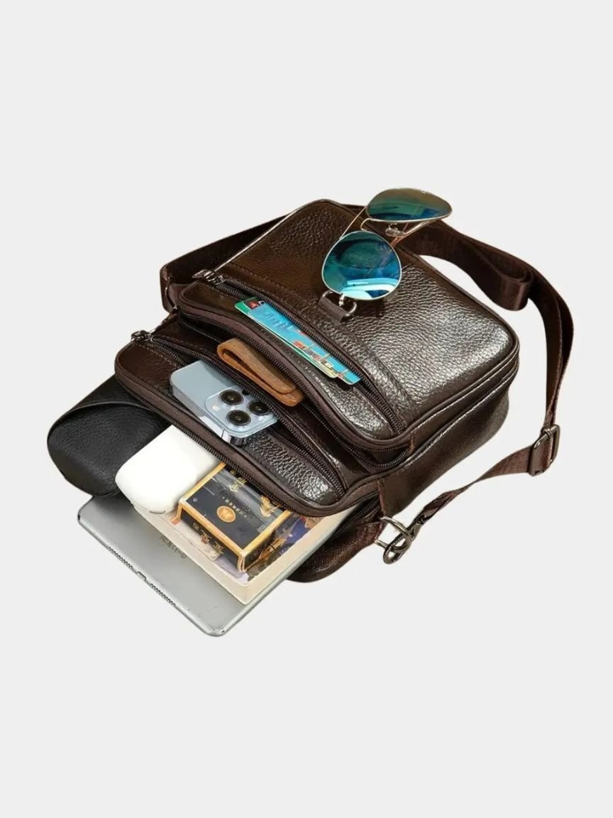 Borsa uomo in pelle a tracolla - Aurelio Club