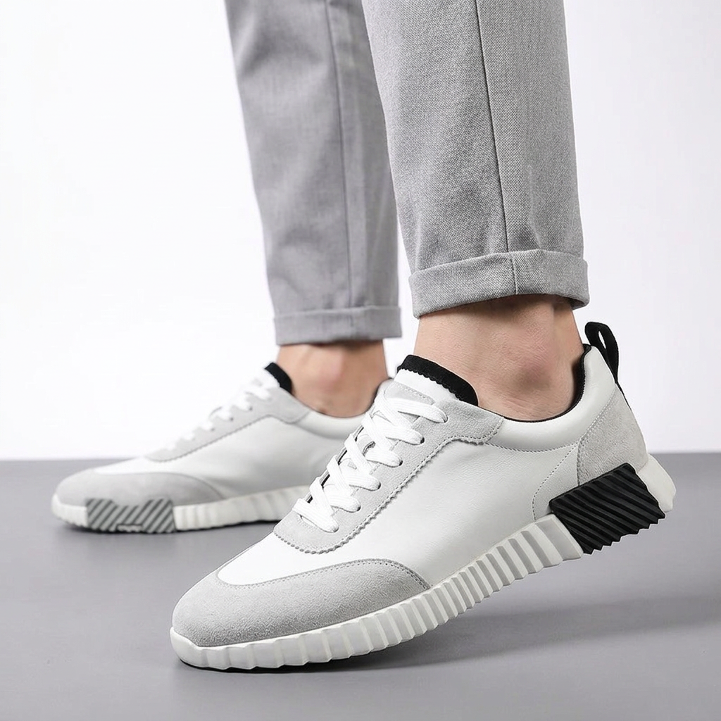 Sneakers Solare in pelle e tessuto a rete - Aurelio Club