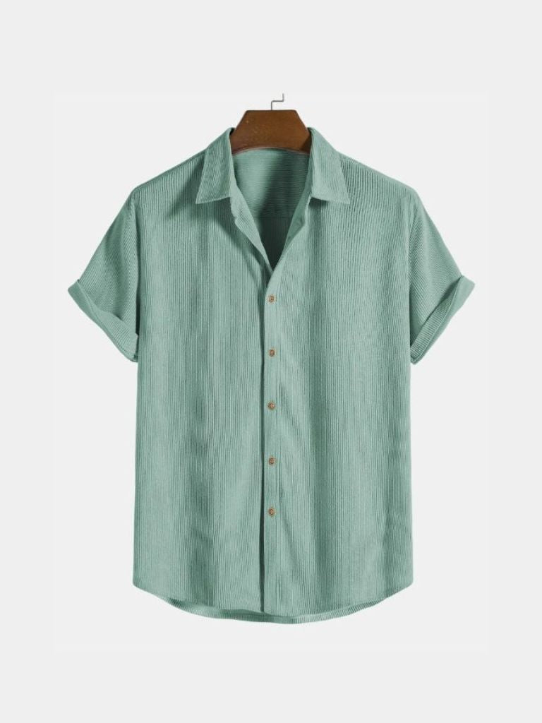 Camicia in velluto a coste a maniche corte - Aurelio Club