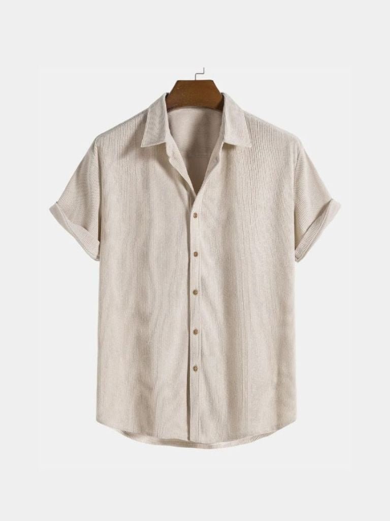 Camicia in velluto a coste a maniche corte - Aurelio Club