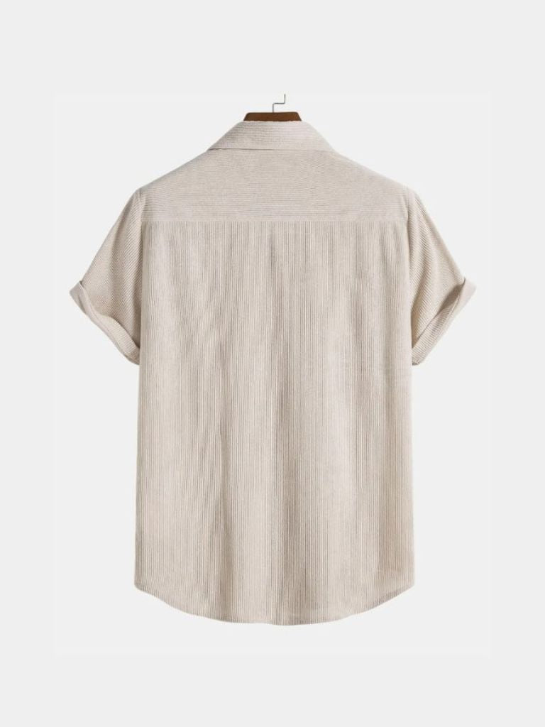 Camicia in velluto a coste a maniche corte - Aurelio Club