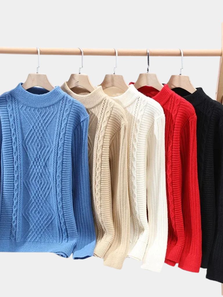 Pullover Minimal con lavorazione a rilievo - Aurelio Club