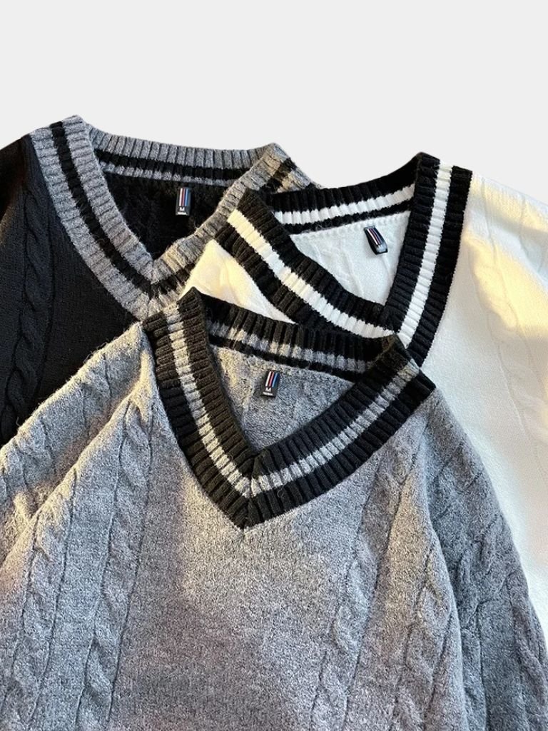 Pullover Minimal con scollo a V - Aurelio Club