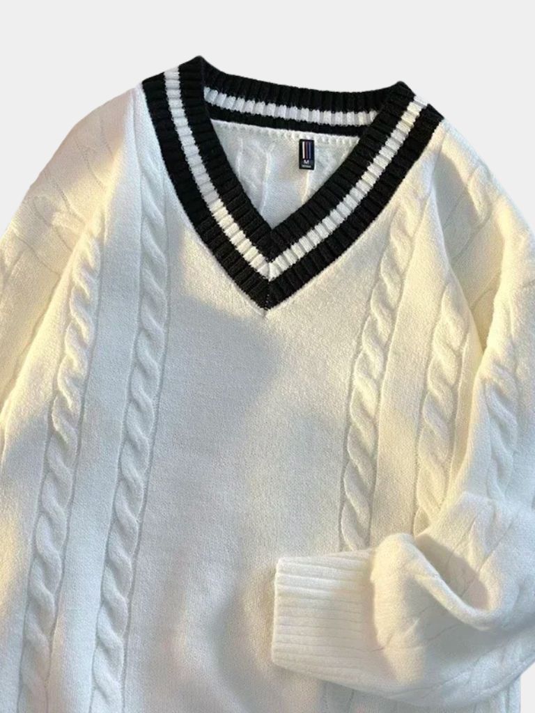 Pullover Minimal con scollo a V - Aurelio Club