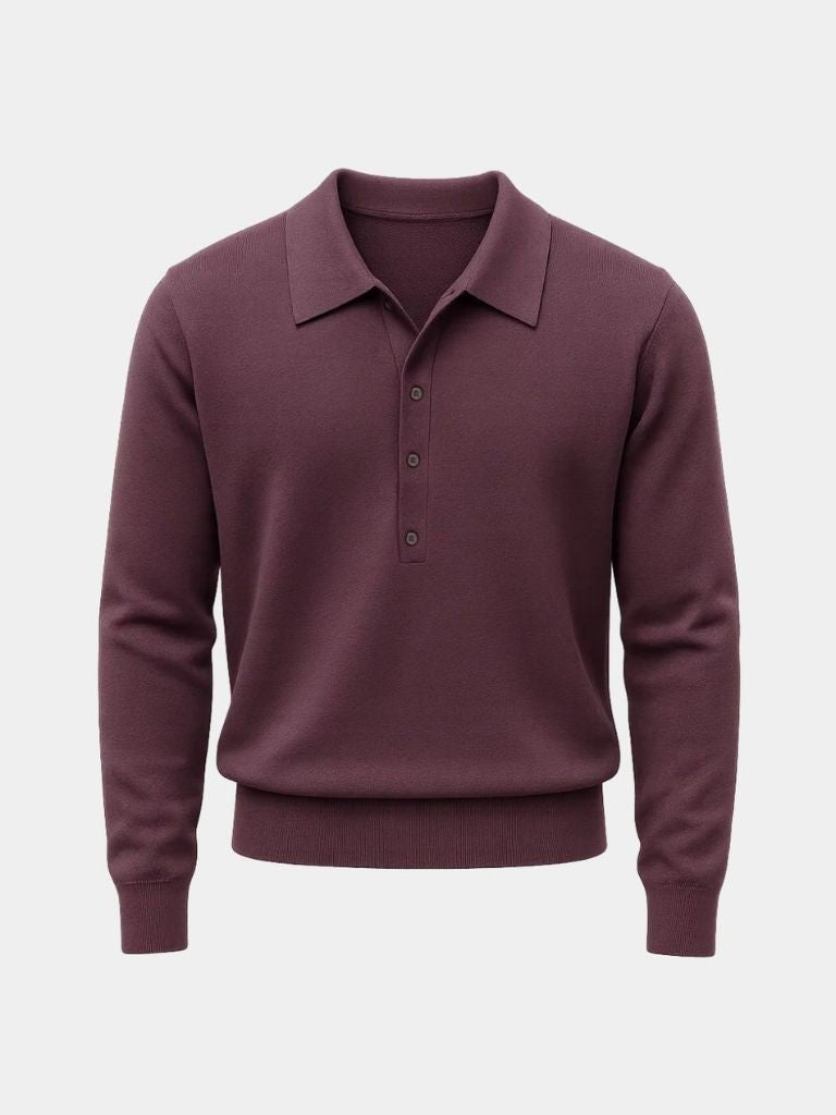 Pullover in maglia con colletto polo - Aurelio Club