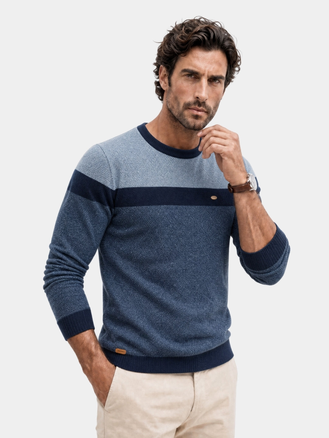 Pullover Fusion con dettagli geometrici - Aurelio Club