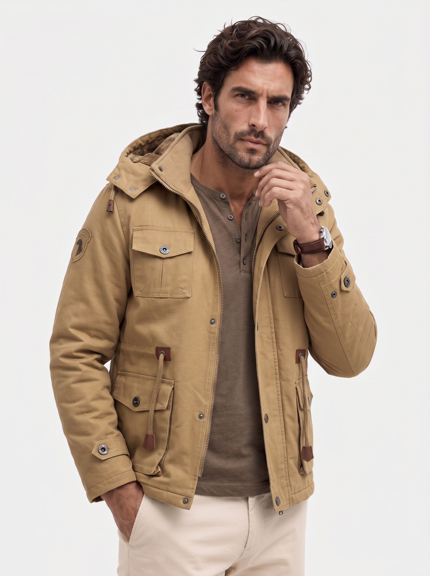 Bomber in pile con cappuccio - Aurelio Club