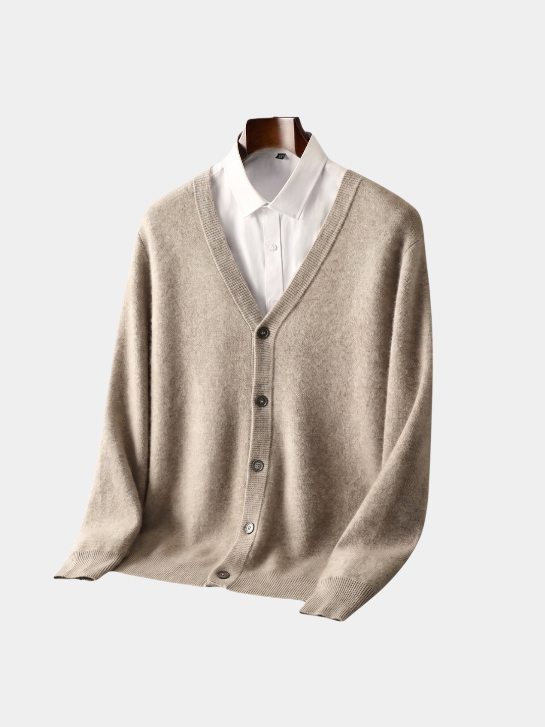 Cardigan in lana merino con scollo a V - Aurelio Club