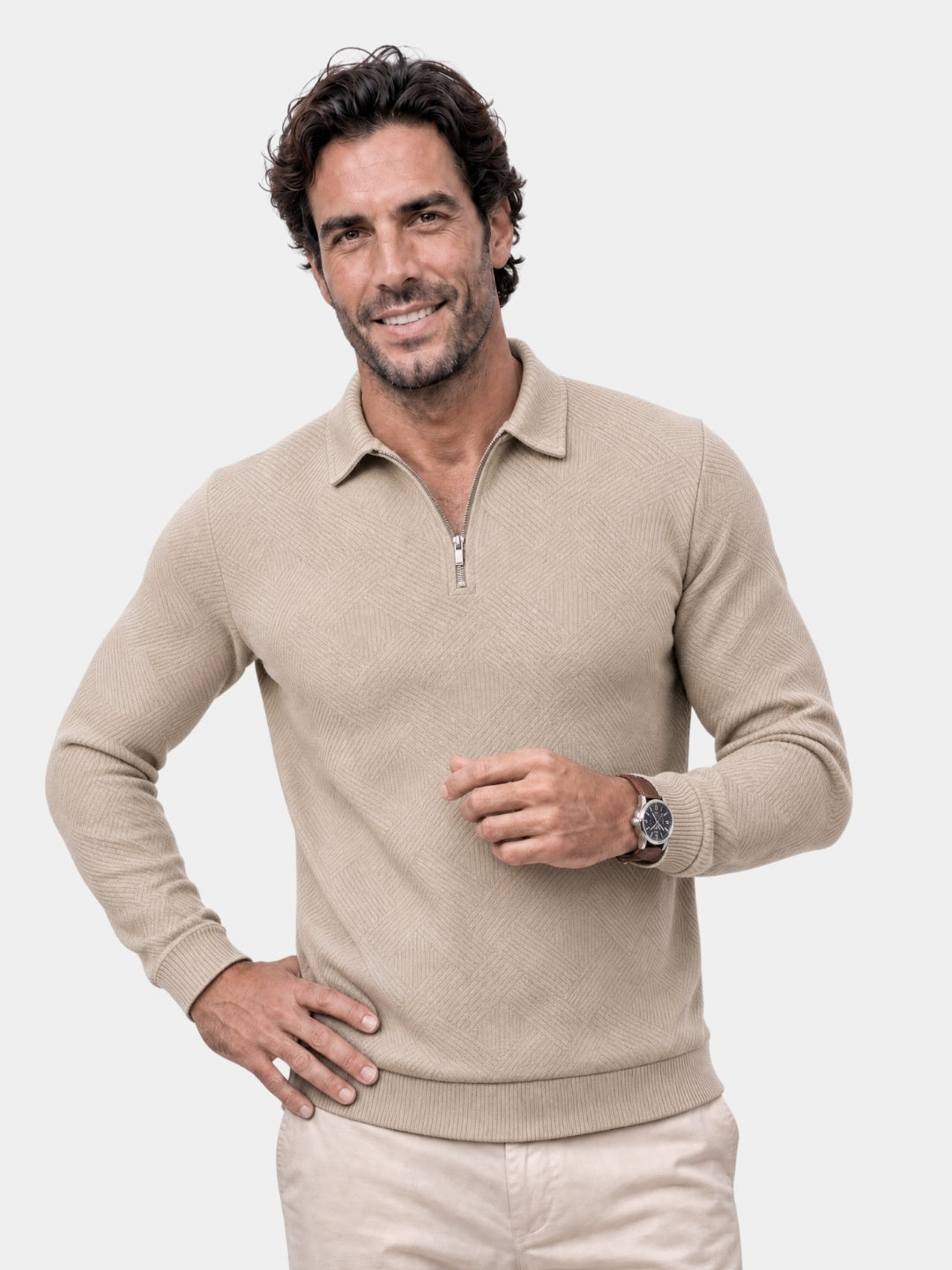Pullover Sandmoor a collo alto con zip corta - Aurelio Club