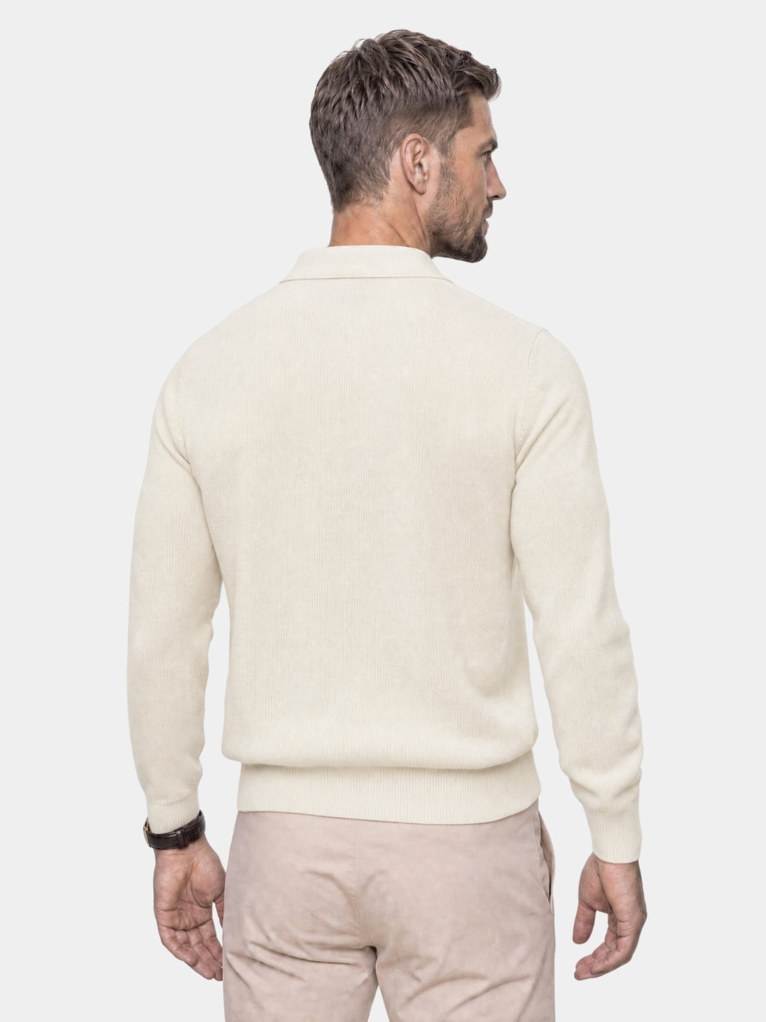 Pullover con colletto polo e scollo a V - Aurelio Club
