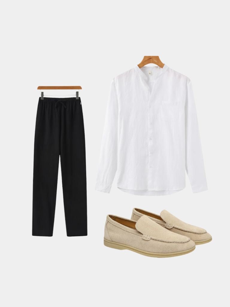 Completo Sabbia con camicia, pantaloni e mocassini - Aurelio Club