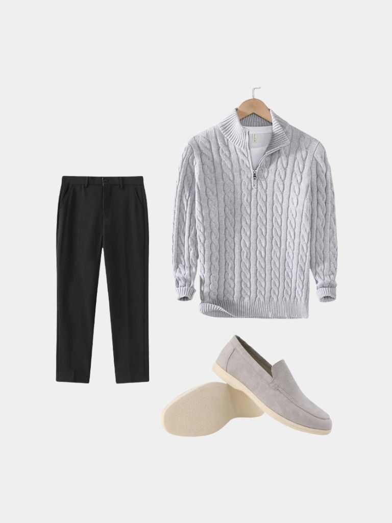Completo Silverline con pullover, pantaloni e mocassini - Aurelio Club