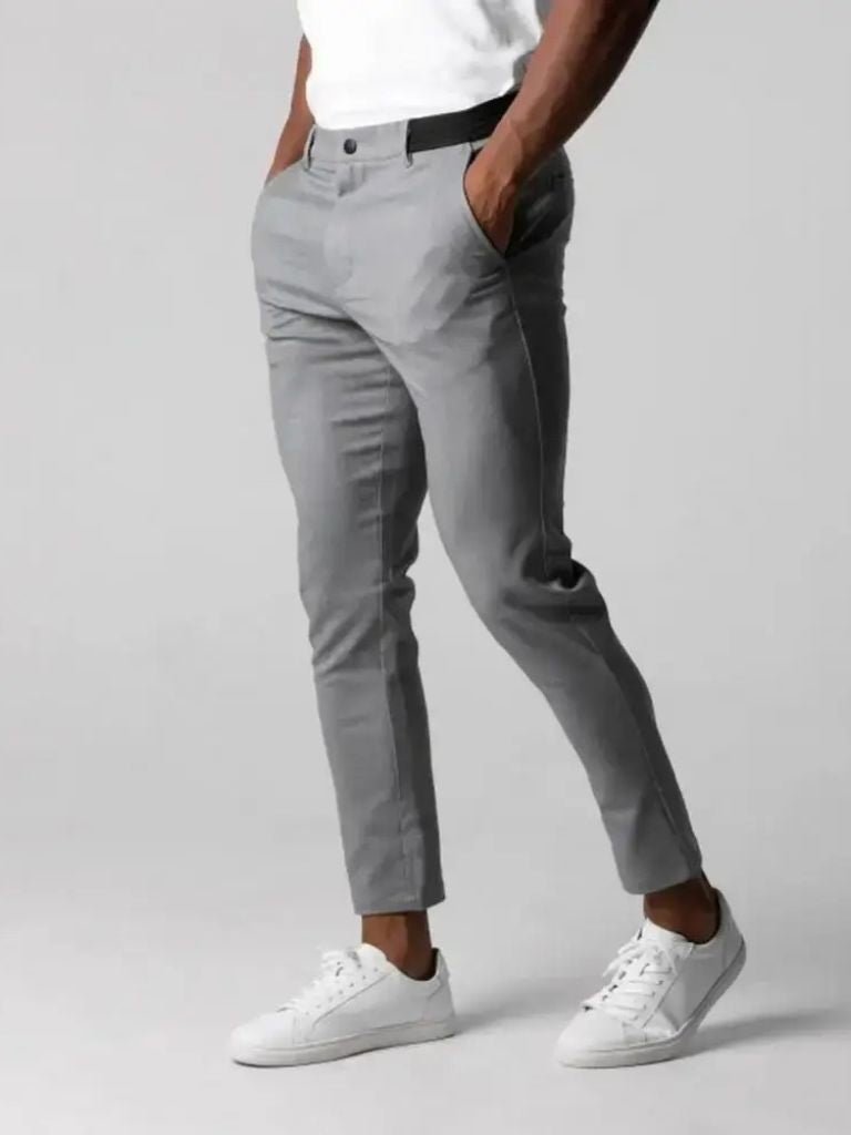 Pantaloni slim in tessuto elasticizzato - Aurelio Club