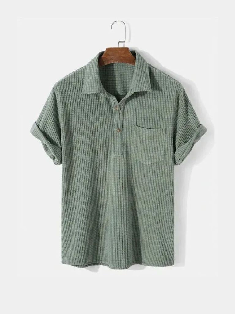 Camicia a maniche corte con lavorazione a rilievo - Aurelio Club