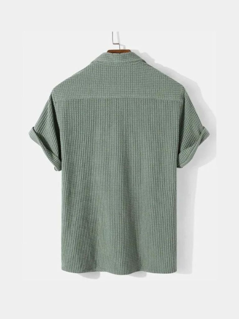 Camicia a maniche corte con lavorazione a rilievo - Aurelio Club