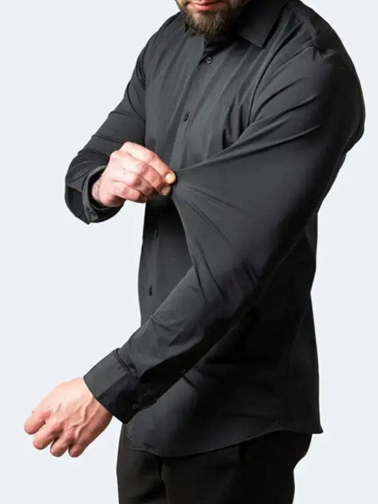 Camicia elasticizzata a maniche lunghe con vita sagomata - Aurelio Club