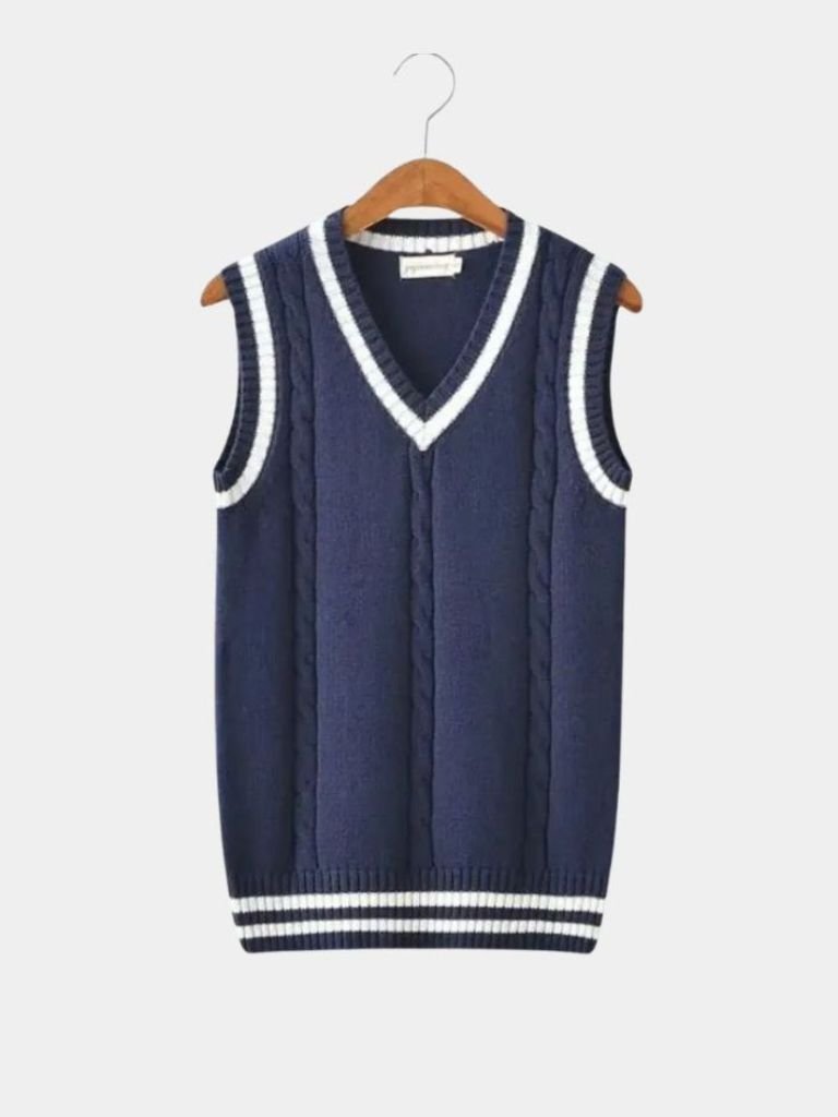 Gilet classico in maglia con scollo a V - Aurelio Club