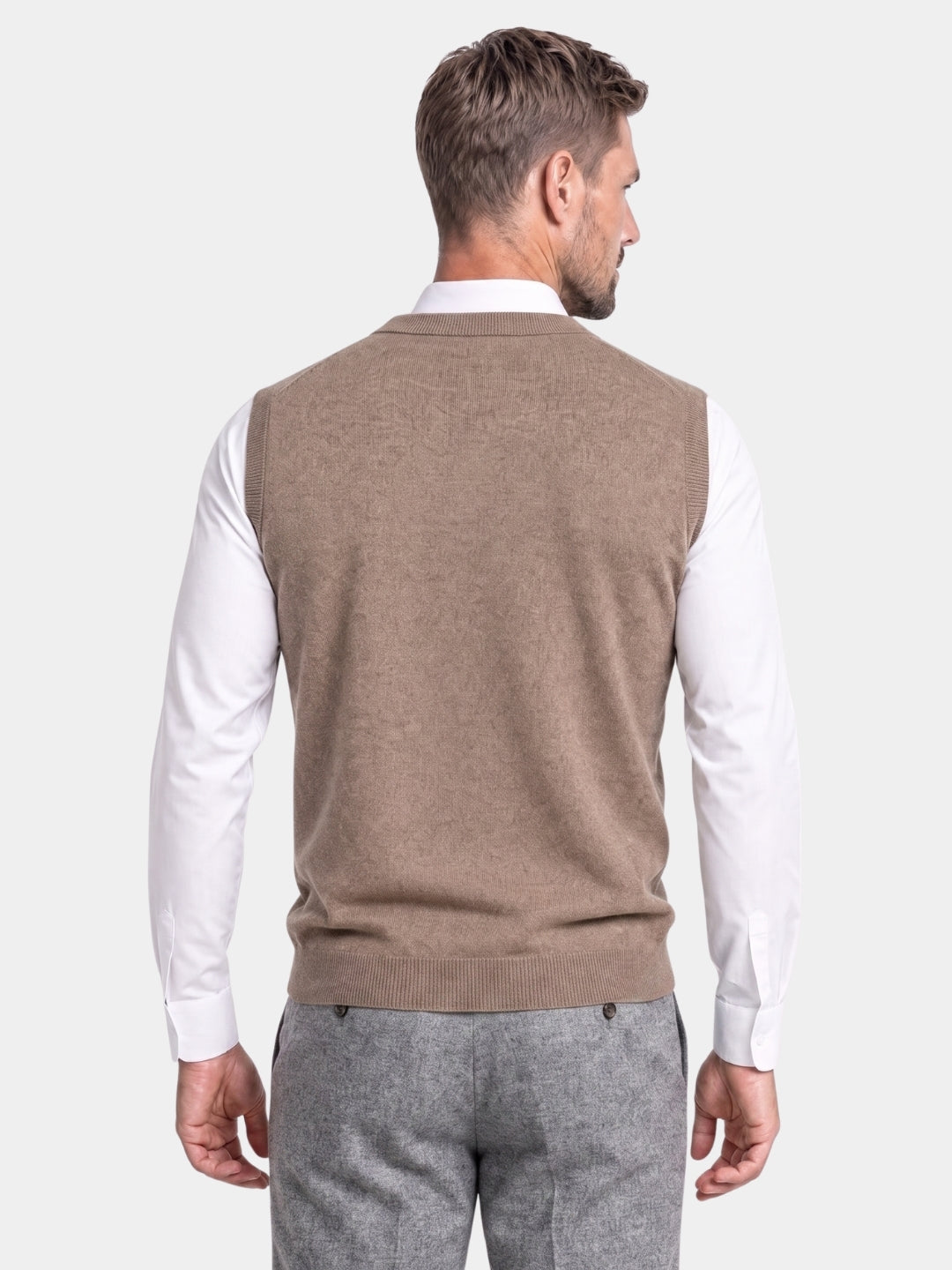 Gilet in lana a V con vestibilità sagomata - Aurelio Club
