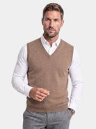 Gilet in lana a V con vestibilità sagomata - Aurelio Club
