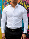 Camicia uomo a maniche lunghe con colletto classico