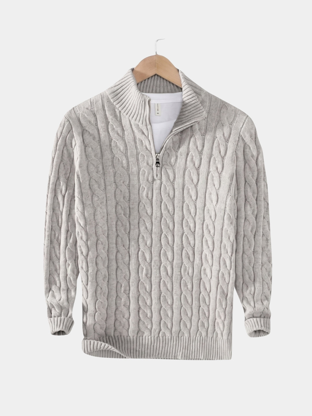 Pullover Curve a trecce con zip corta - Aurelio Club