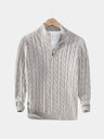 Pullover Curve a trecce con zip corta - Aurelio Club