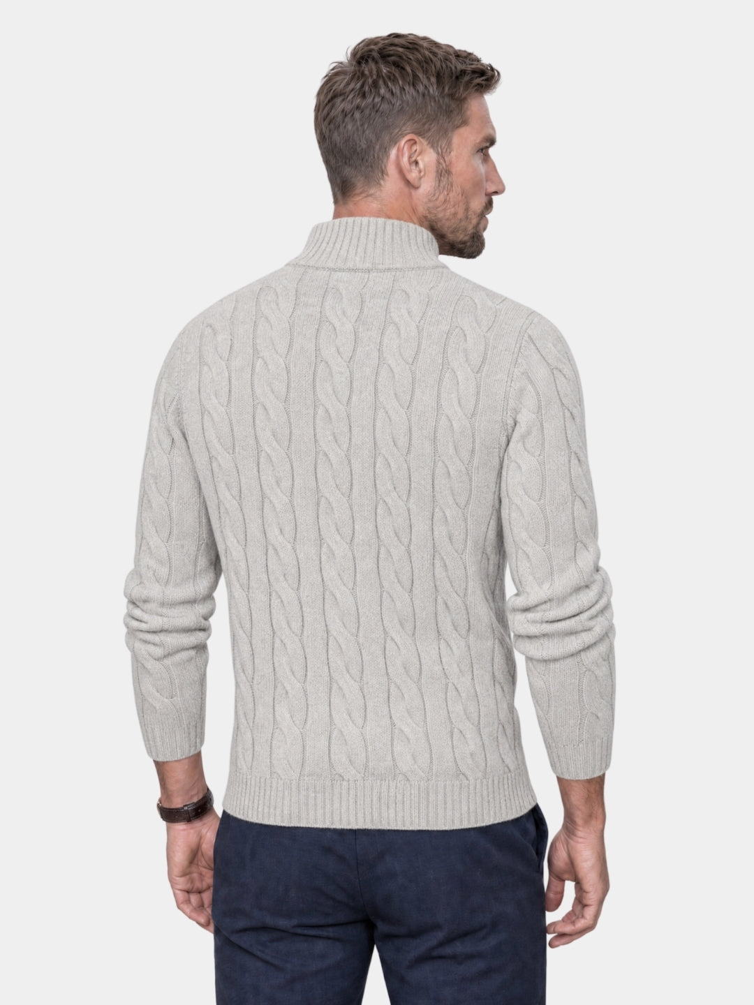 Pullover Curve a trecce con zip corta - Aurelio Club