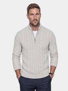 Pullover Curve a trecce con zip corta - Aurelio Club