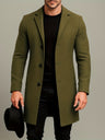 Cappotto uomo lungo con revers e bottoni