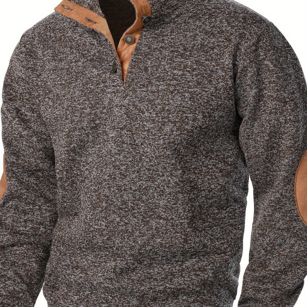 Pullover uomo a collo alto con bottoni