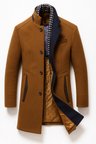 Cappotto uomo monopetto in misto lana