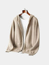 Maglia in lana merino con cappuccio e zip - Aurelio Club