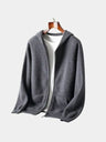 Maglia in lana merino con cappuccio e zip - Aurelio Club