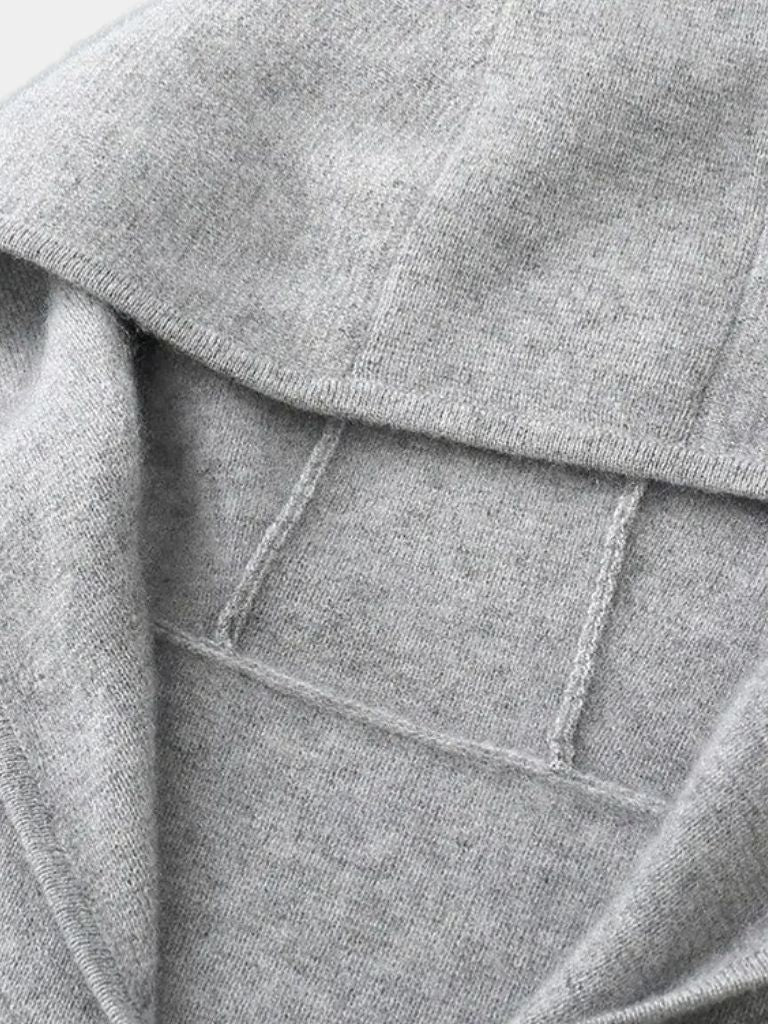 Maglia in lana merino con cappuccio e zip - Aurelio Club