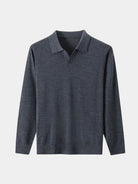 Polo in maglia di lana con scollo a V - Aurelio Club