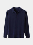Polo in maglia di lana con scollo a V - Aurelio Club