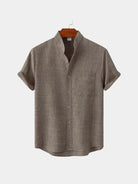 Camicia in lino a maniche corte Resort - Aurelio Club
