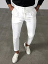 Pantaloni uomo alla caviglia con pinces e coulisse in vita