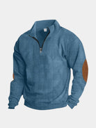 Pullover in velluto a coste con collo alto e zip corta - Aurelio Club