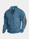 Pullover in velluto a coste con collo alto e zip corta - Aurelio Club